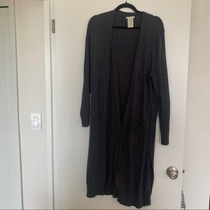 Grey duster cardigan XXL